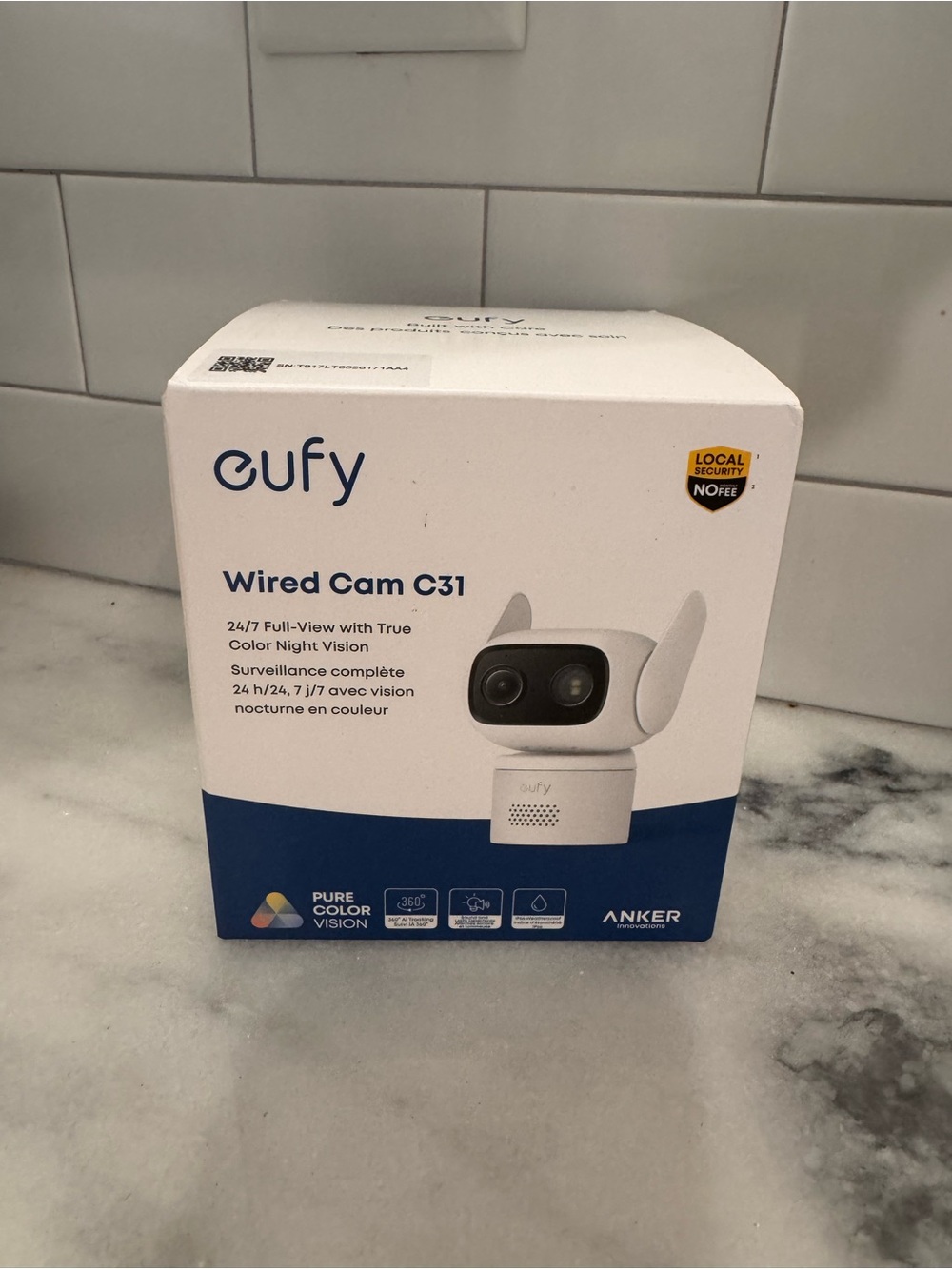 Brand new in box Eufy Security Camera Box with night vision.